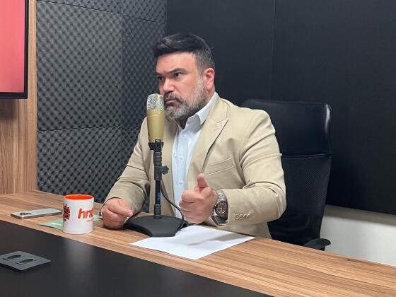 O presidente do LIDE em Mato Grosso, Igor Taques, no podcast HNT TV Entrevista.