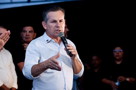 O governador Mauro Mendes (União Brasil) em pauta oficial. 