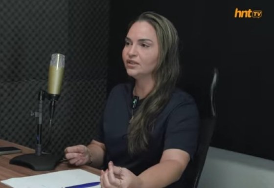A vice-prefeita de Cuiabá, Coronel Vânia Rosa (Novo), com exclusividade no HNT TV Entrevista