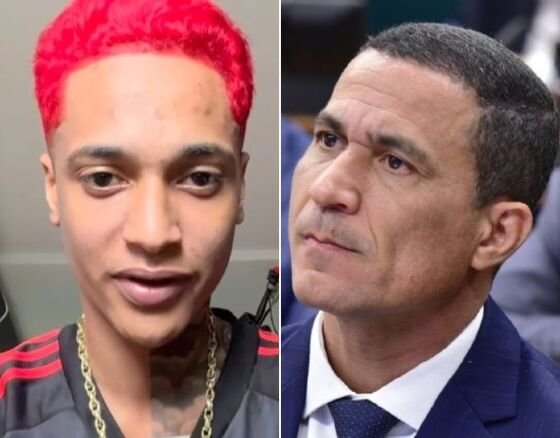 O rapper Oruam e o deputado federal Coronel Assis (União Brasil).