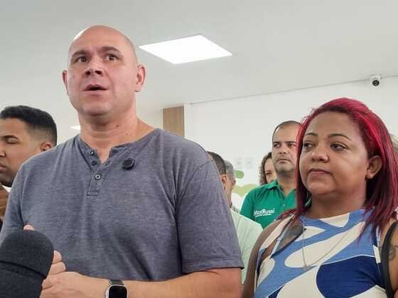 O prefeito de Cuiabá, Abilio Brunini (PL), durante vistoria no Centro Médico Infantil.