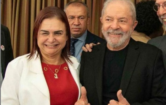 A ex-deputada federal Rosa Neide e o presidente Lula.