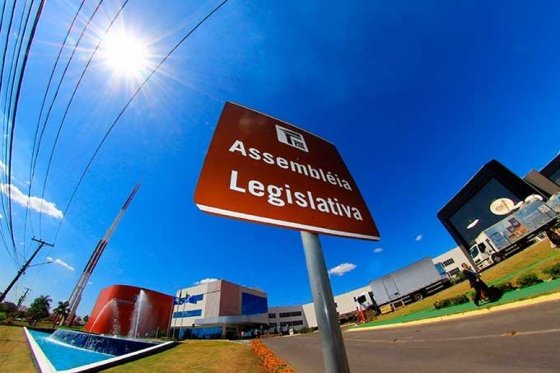 Fachada da Assembleia Legislativa no Centro Político-Administrativo, em Cuiabá