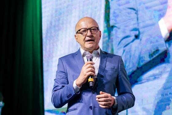 O vice-governador Brunno Lopes/Aprosoja-MT no Fórum de Crédito e Endividamento Rural, promovido pela Aprosoja-MT em Cuiabá 