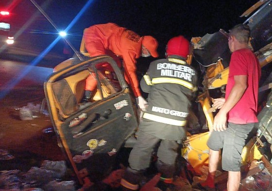 Em Primavera, Corpo de Bombeiros realiza atendimento a vítima de acidente de trânsito na madrugada de sábado