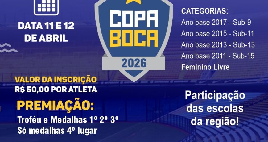 Vem aí a I Copa Boca de Futebol Society