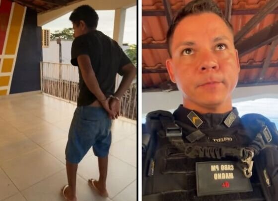 Homem foi preso depois de agredir os pais idosos dentro da própria residência.