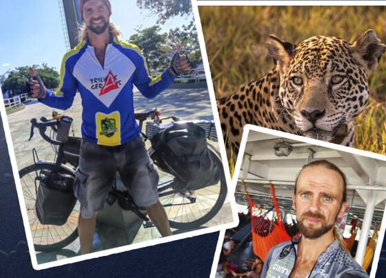 HNT TV: Ciclista da Bielorrússia chega a Mato Grosso após pedalar por 26 estados