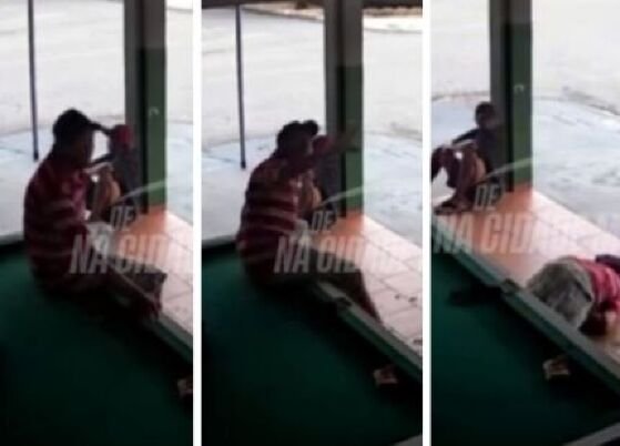 Vídeo mostra momento em que homem grita e morre dentro de bar