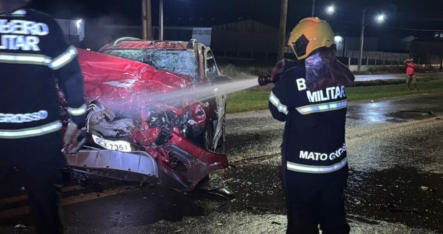 Colisão frontal na MT 130 movimenta Bombeiros Militar de Primavera do Leste