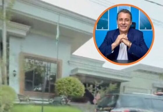 A mansão do prefeito de Sorriso (398 km de Cuiabá), Alei Fernandes (União Brasil). 