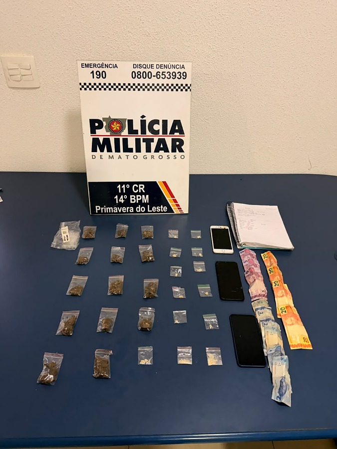 Homem é preso por tráfico de drogas em Primavera do Leste, MT