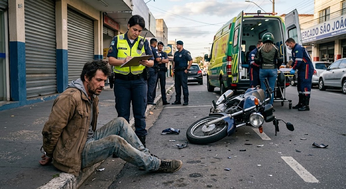 Homem embriagado causa acidente de moto em Primavera do Leste, MT