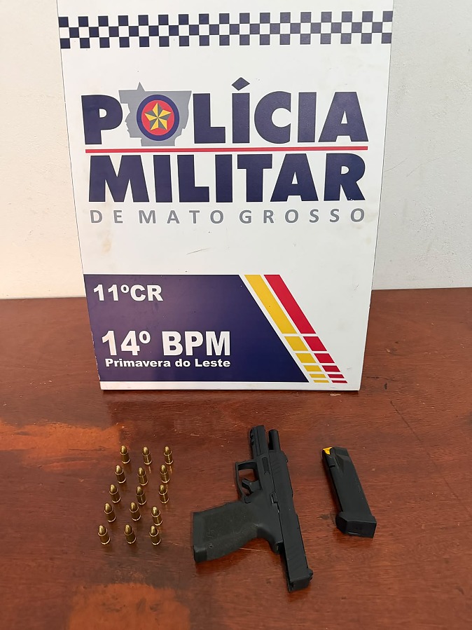 Homem é detido com arma fora de rota permitida em Primavera do Leste, MT